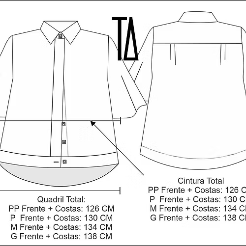 Camisa Abotoamento Invisível - TA Studios