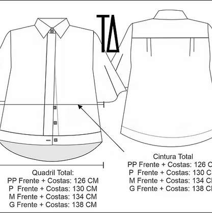 Camisa Abotoamento Invisível - TA Studios
