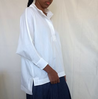 Camisa de Algodão com Manga Morcego: Liberdade e Estilo