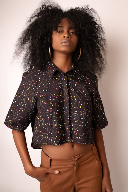 Camisa Cropped Estampa Exclusiva - TA Studios