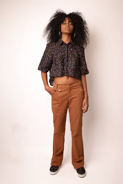 Camisa Cropped Estampa Exclusiva - TA Studios