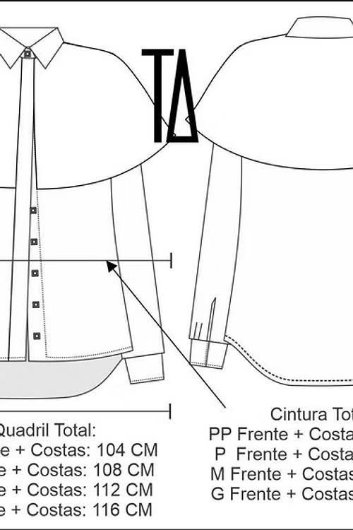 Camisa Asas nos Ombros Algodão  - TA Studios