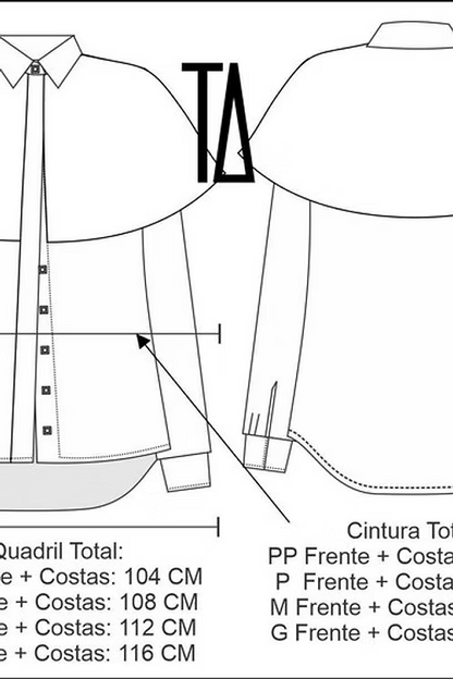 Camisa Asas nos Ombros Algodão  - TA Studios