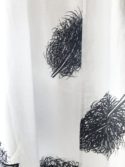 Vestido longo Algodão, estampa exclusiva Bird. TA Studios