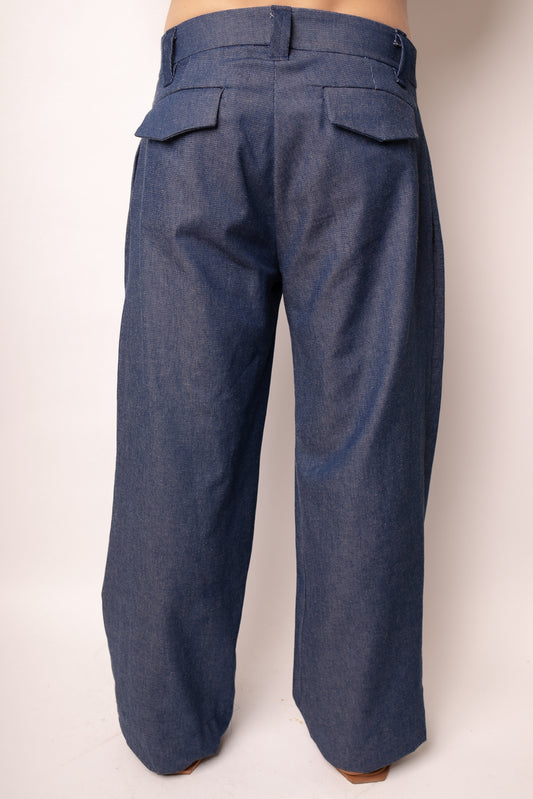 Calça Jeans Liocel Sustentável Pernas Retas Amplas - TA Studios