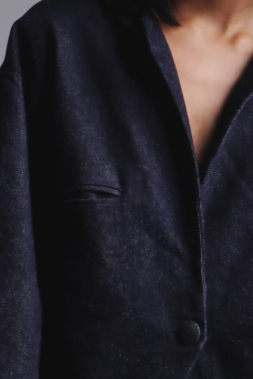 Blazer Kimono Jeans Índigo - Design Atemporal. TA Studios