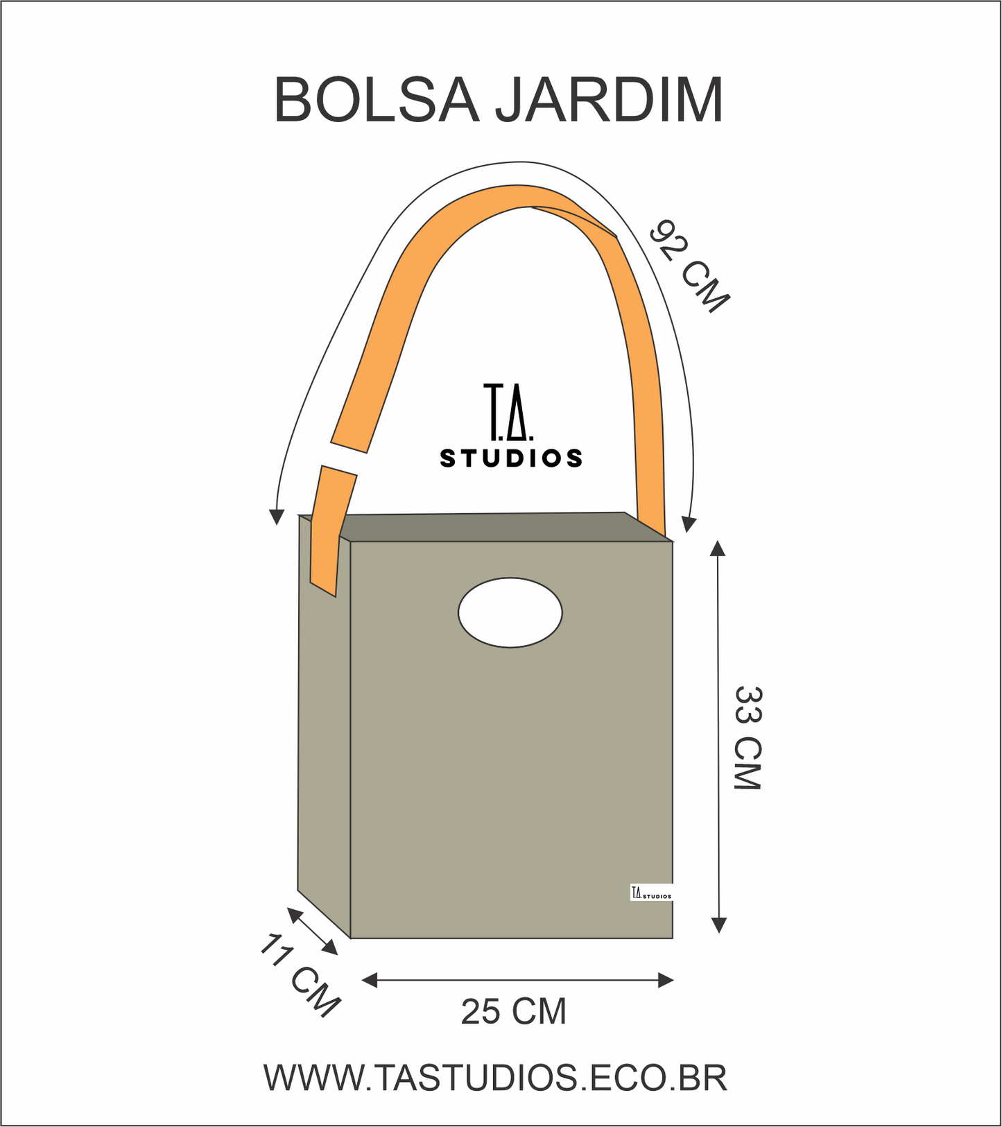 Bolsa carteiro Jardim - TA Studios