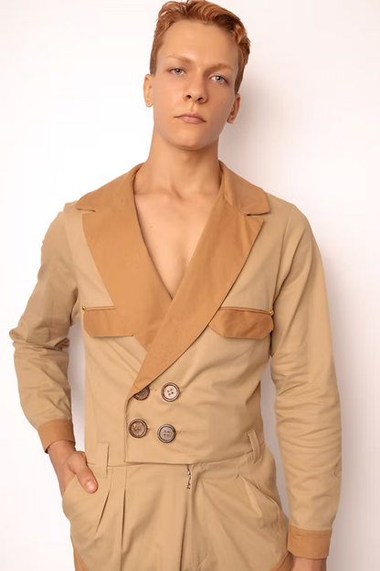 Macacão Blazer Algodão com 6 Bolsos - TA Studios