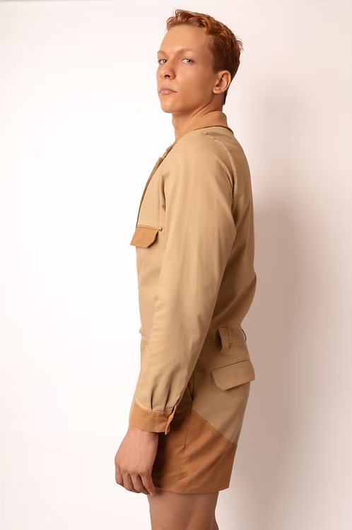 Macacão Blazer Algodão com 6 Bolsos - TA Studios