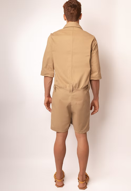 Macacão Short Algodão com 3 Bolsos - TA Studios