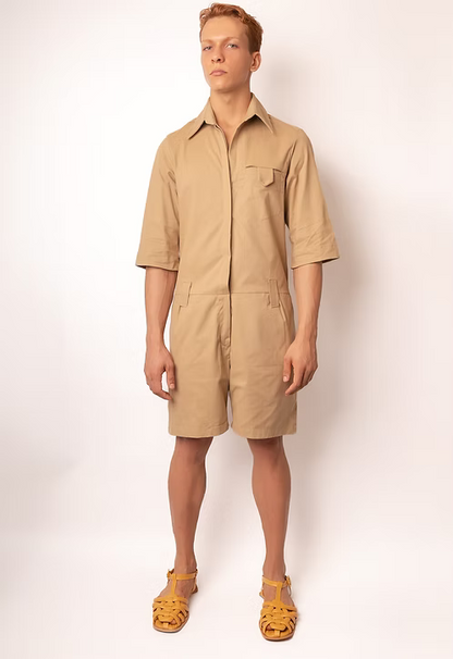 Macacão Short Algodão com 3 Bolsos - TA Studios