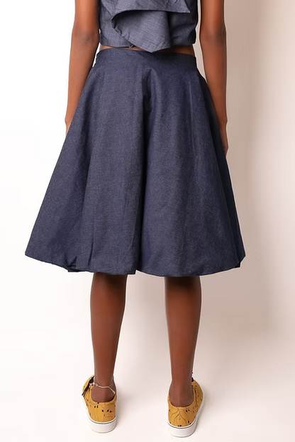 Saia Evasê Balonê Algodão com Elastano - TA Studios