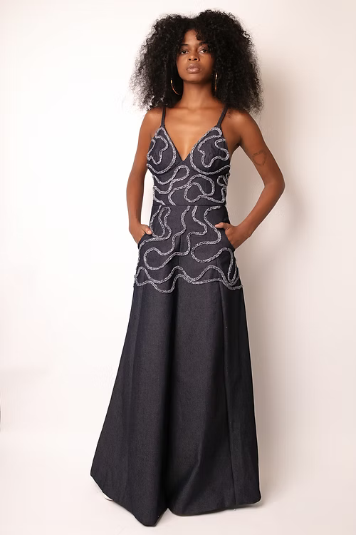 Vestido Longo  de Alças Algodão - TA Studios