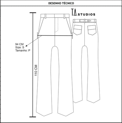 Calça Flare Beijinho Algodão Sustentável - TA Studios