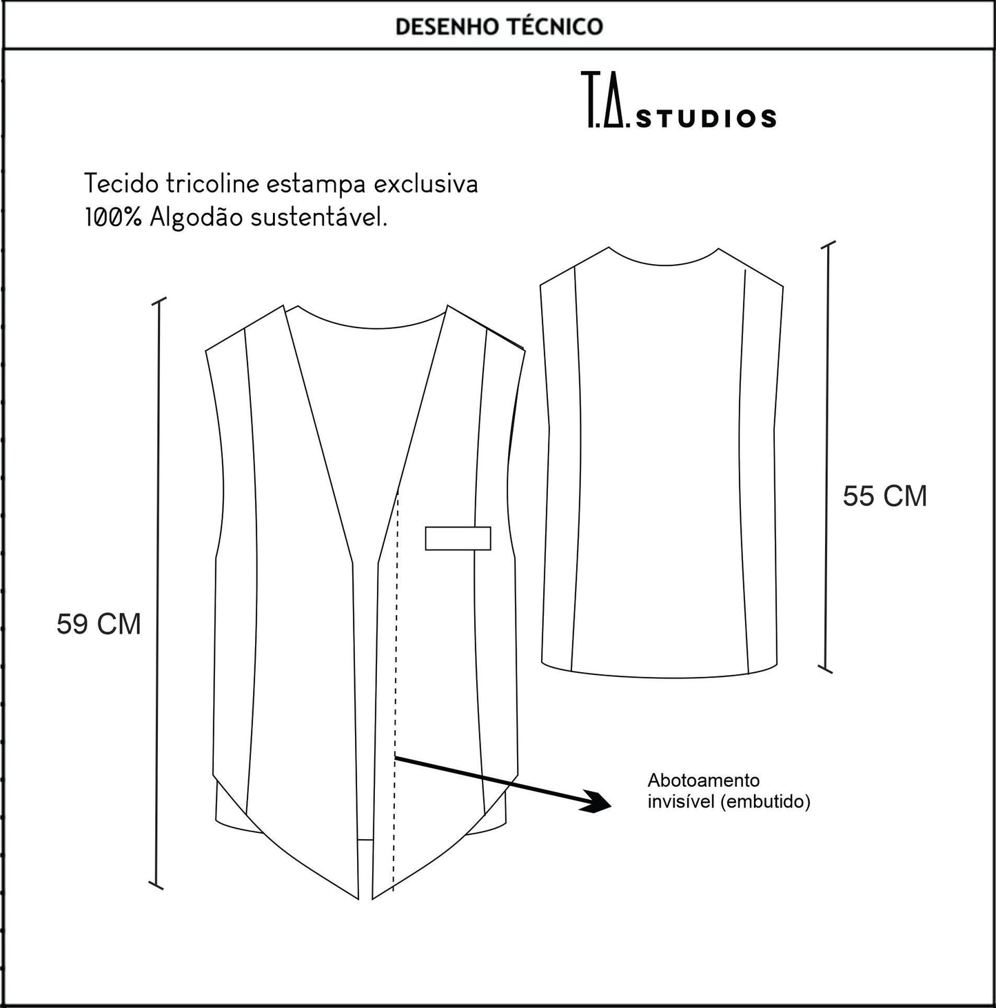 Colete Estampa Pipas Exclusiva - TA Studios