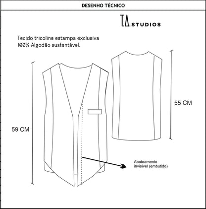Colete Estampa Pipas Exclusiva - TA Studios