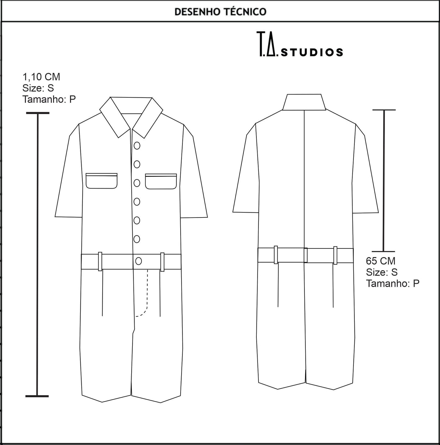 Macacão Jeans Verde Musgo Sustentável - TA Studios
